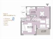 Floor Plan of 1 Bhk Apartment On Sahastradhara Road With Best Amenities