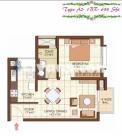 Floor Plan of 1 Bhk Apartments In Yemalur At Prestige Kew Garden