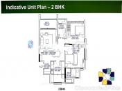 Floor Plan of 1 Bhk Flats At Binnypet @ Shapoorji Pallonji Parkwest Phase 2
