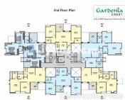 Floor Plan of 2 Bhk Apartments In Sus At Amit Rujuta Gardenia Crest