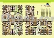 Layout Plan of Sapphire Residency Patia 3bhk Flats Sale