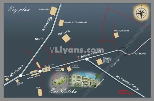 Location Map of Sai Vatika Apartment For Sale
