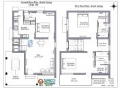 Floor Plan of Semi Furnished Individual Villas For Sale In Trich