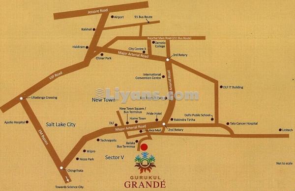 Location Map of Gurukul Grande