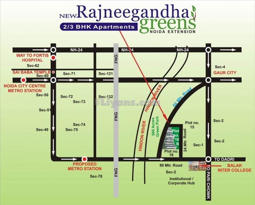 Location Map of New Rajneegandha Green