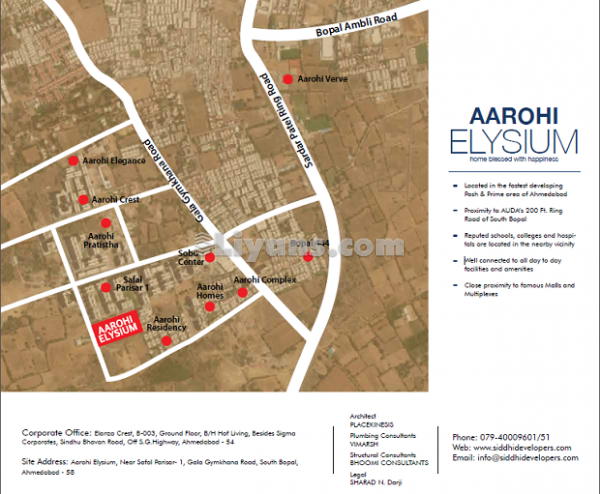 Location Map of Aarohi Elysium