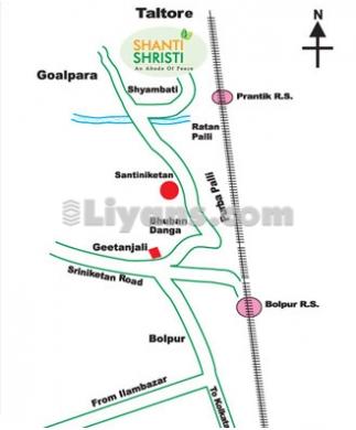 Location Map of Shanti Sristi