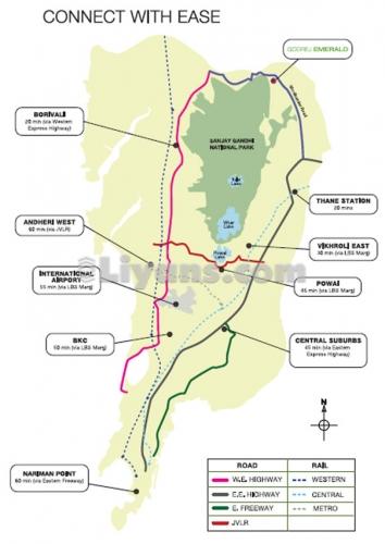 Location Map of Godrej Emerald