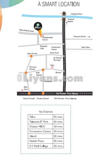 Location Map of Saheel Fortune Park At Moshi Pune
